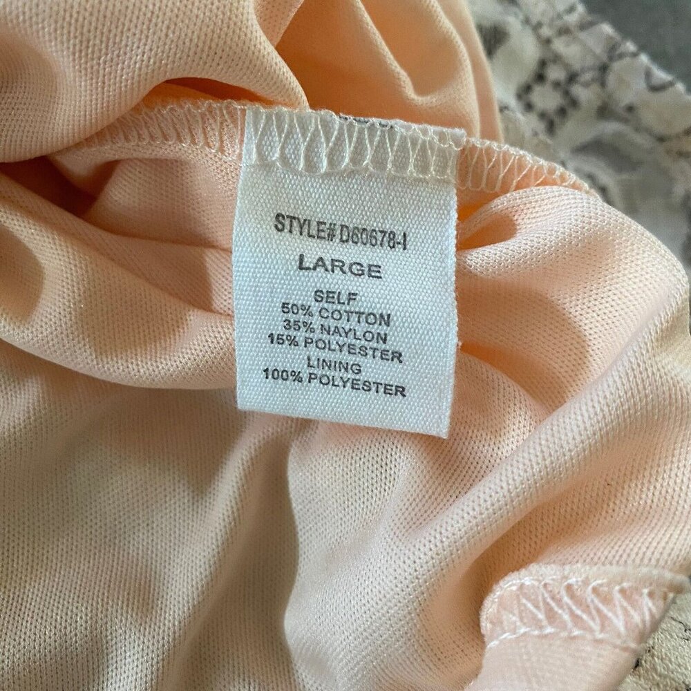 Peach Love California Dress Size Large Floral Lace Short Sleeve Lined Ladies New - Picture 9 of 10